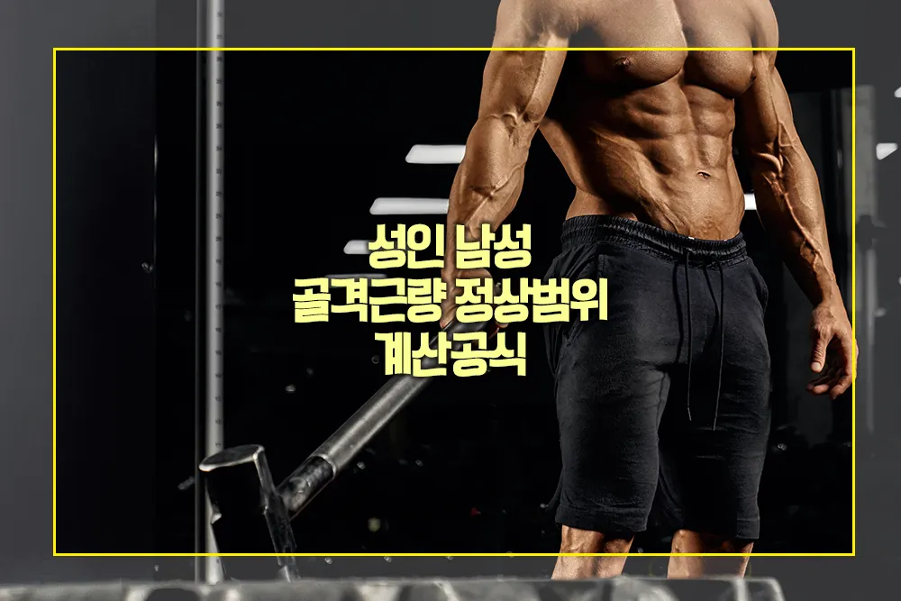 성인 남성 골격근량 정상범위 계산공식
