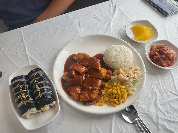 전남 고흥 아람분식 돈까스 김밥