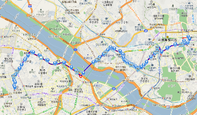 604번 버스 노선도