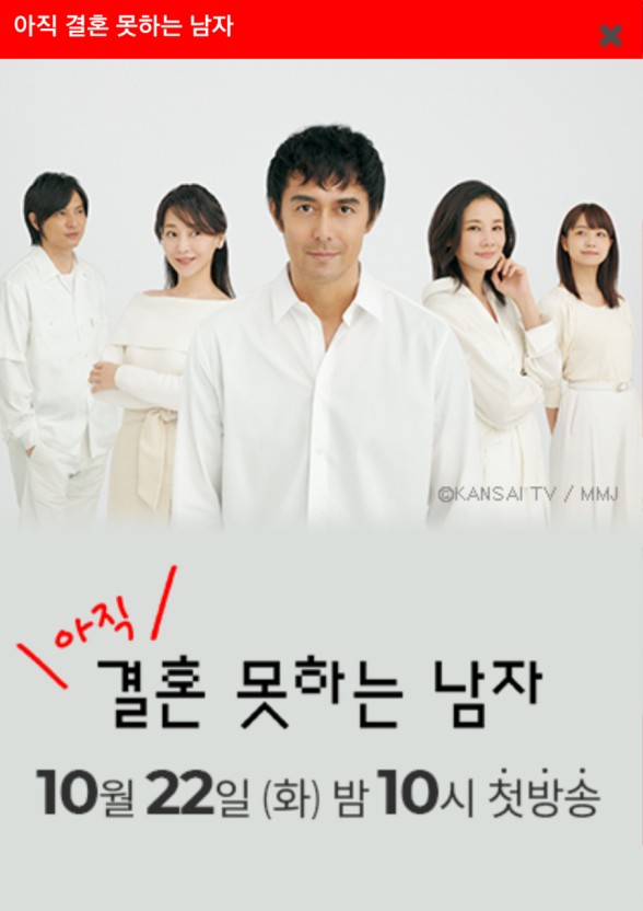 드라마 아직 결혼 못하는 남자 포스터 사진