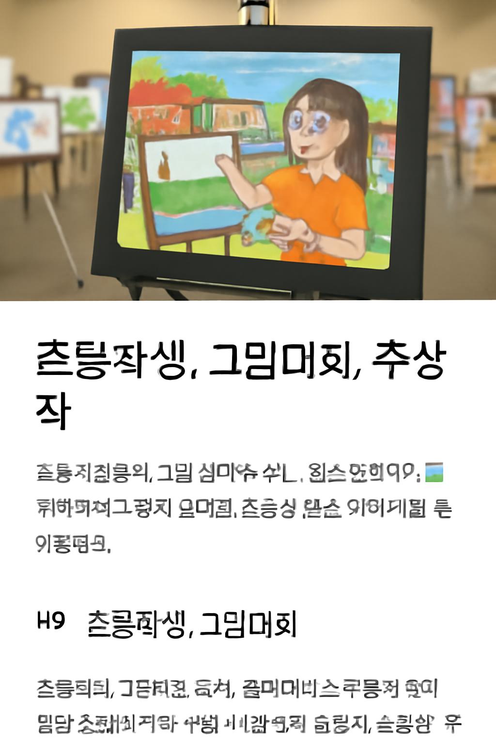 초등학생 그림 대회 수상작