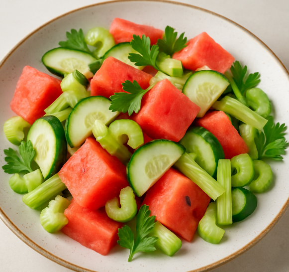수박 오이 샐러리 음식 사진