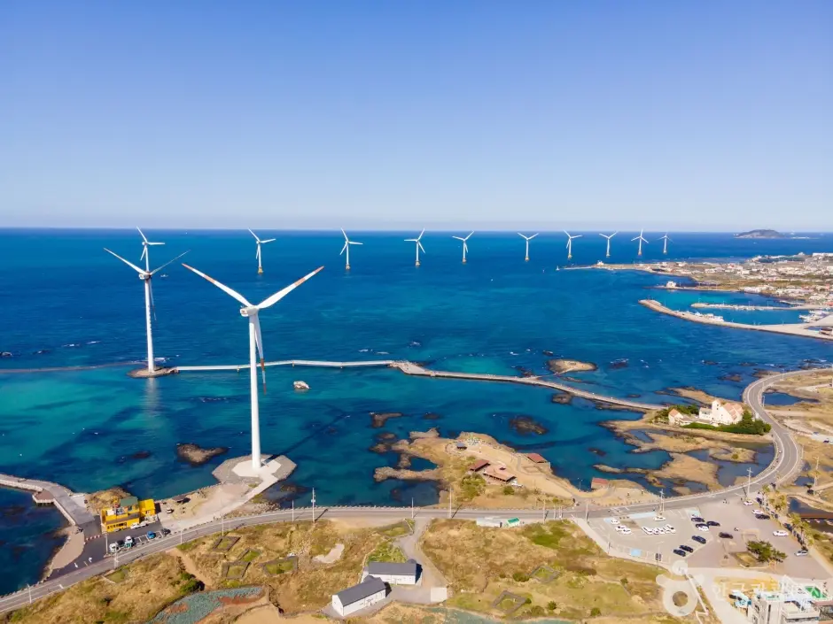 제주 신창 풍차 해안도로