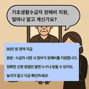 기초생활 수급자, 장례비 지원