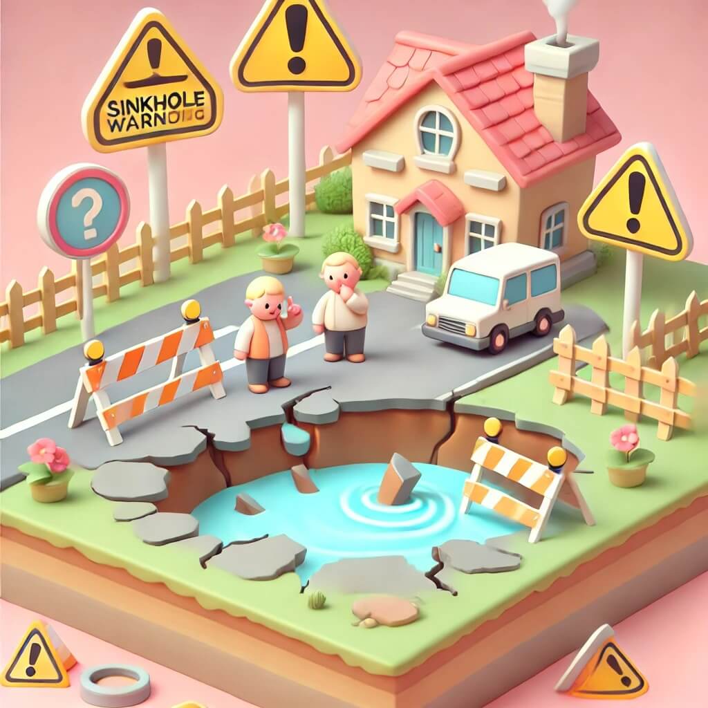 싱크홀 발생 전에 나타나는 전조증상
