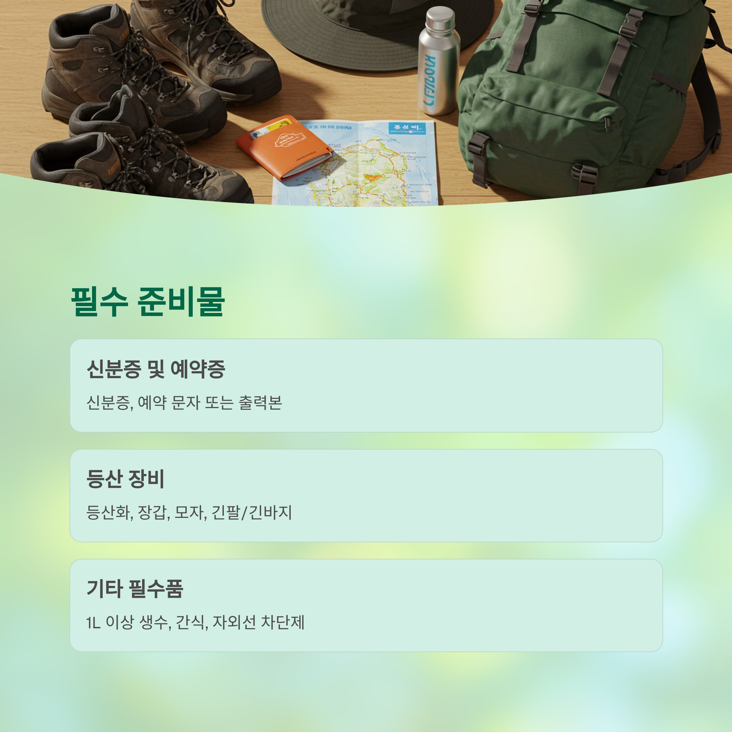 백록샘 처음개방