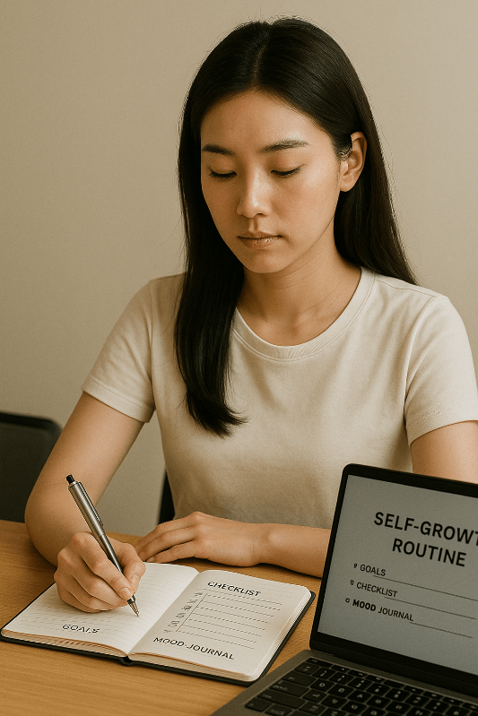 성격변화, 심리학, 자기계발, 의도적변화, 빅파이브, CBT, 디지털심리도구, 루틴, 사회투자이론, 목표피드백