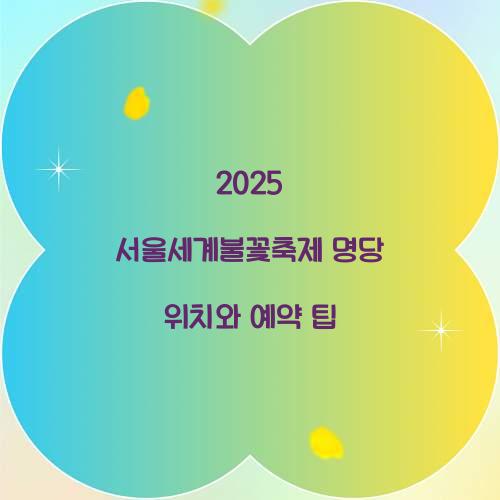 2025 서울세계불꽃축제 명당