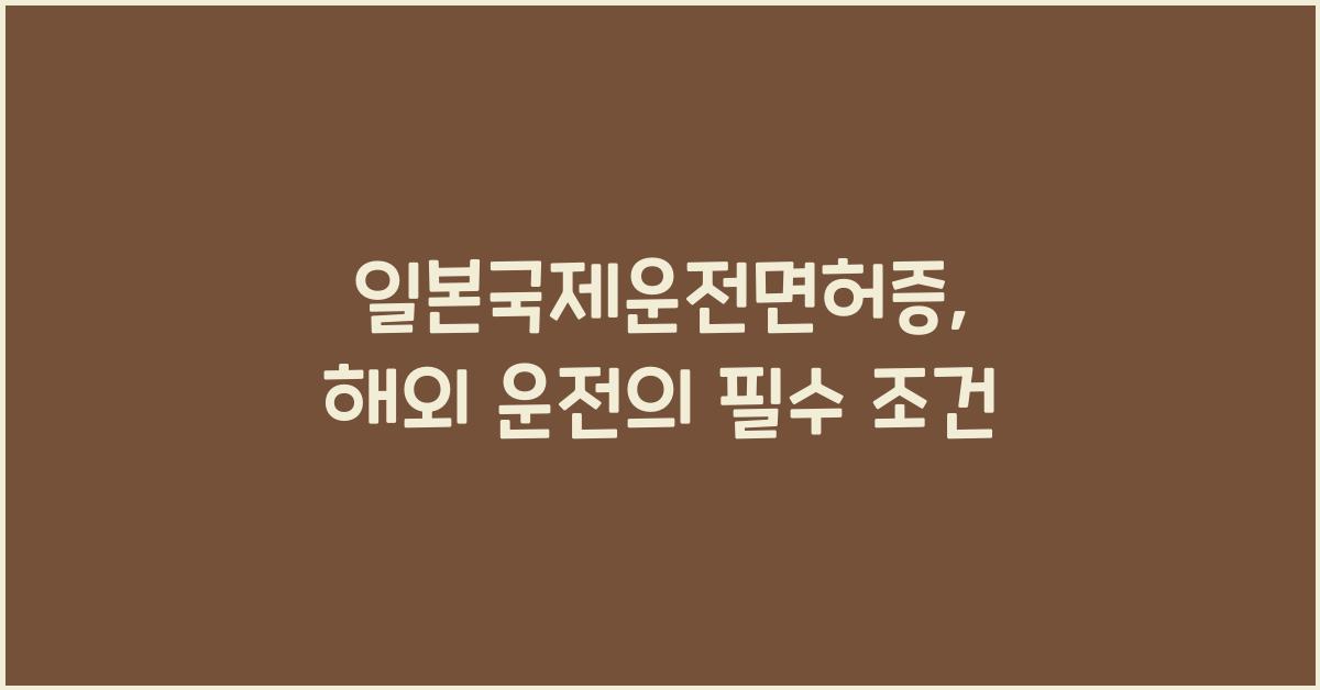 일본국제운전면허증