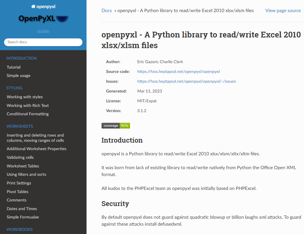 openpyxl 라이브러리