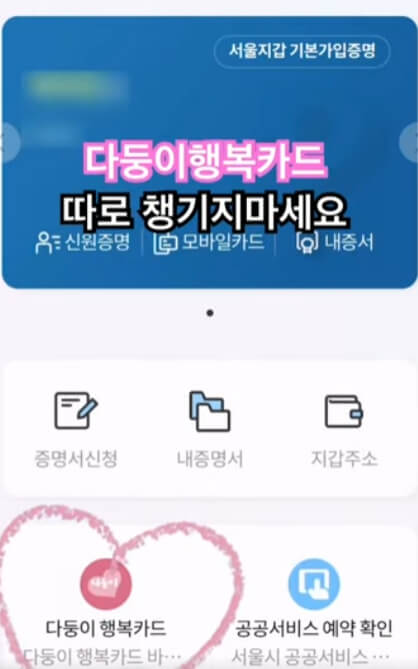 서울 다둥이카드