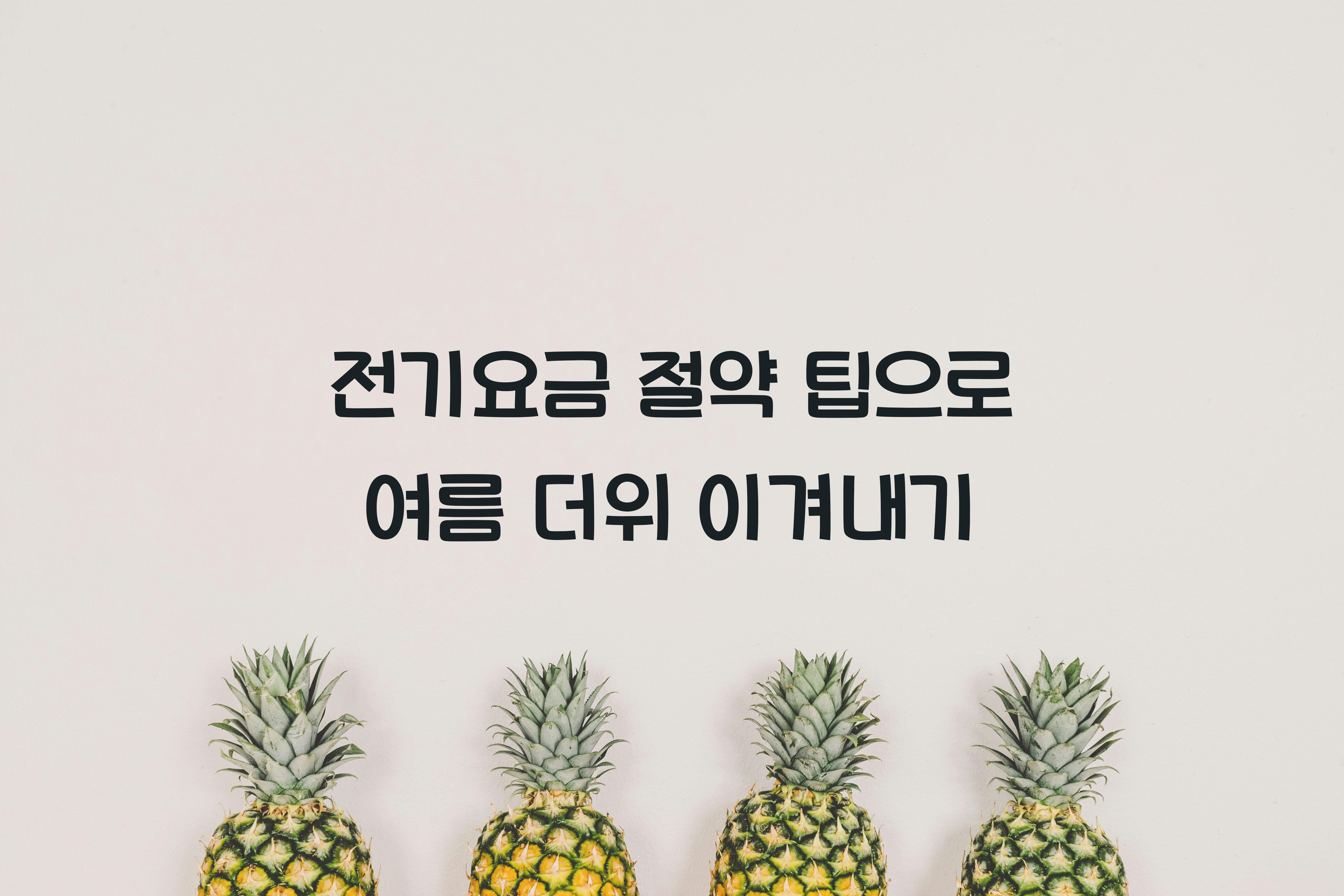 전기요금 절약 팁