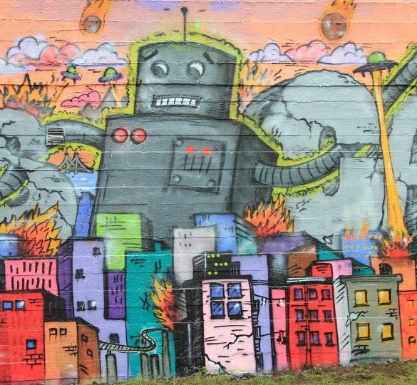 아이슬란드-레키아바크의 벽화