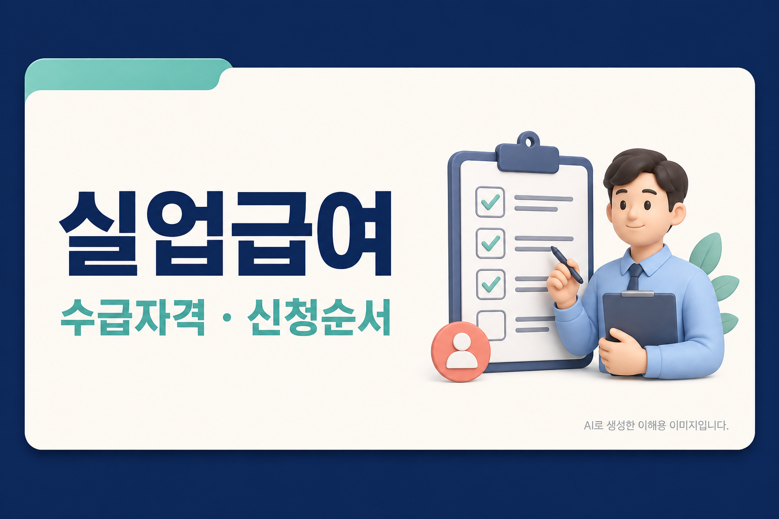 실업급여 수급자격과 신청순서 안내 글 대표 이미지