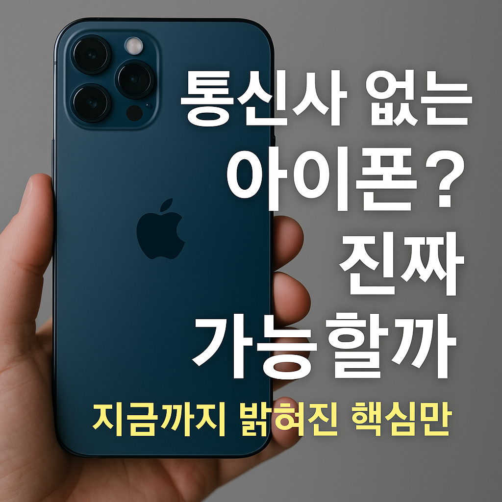 통신사 없이 아이폰 쓰는 방법/아이폰 13, 아이폰 14, 아이폰 15