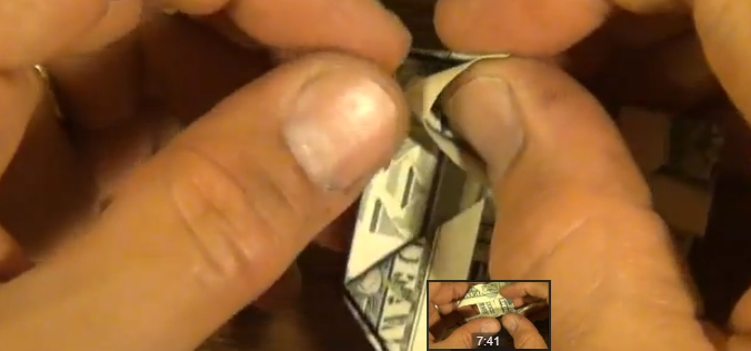 지폐나 달러로 선물 접는과정