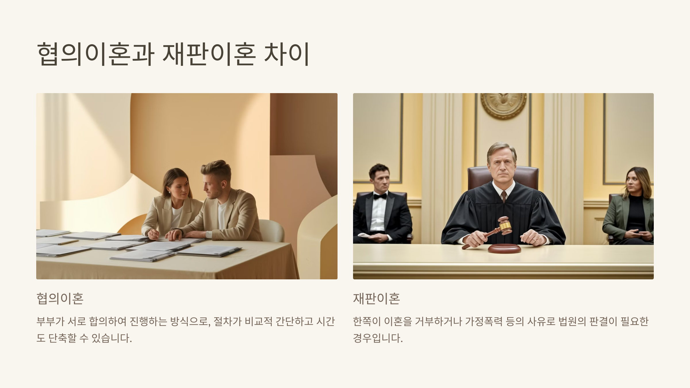 협의이혼과 재판이혼 차이