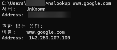 nslookup