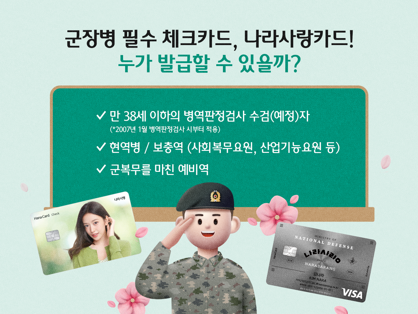 군장병 필수 체크카드 설명