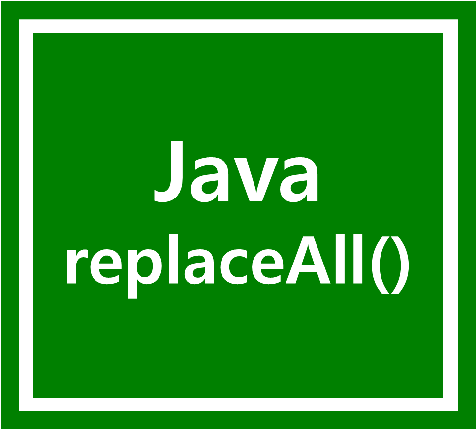 Java replaceAll()