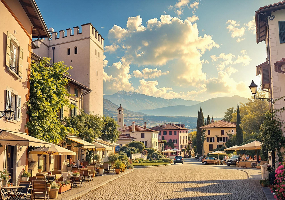 이탈리아 북부마을 크레마 마을뷰