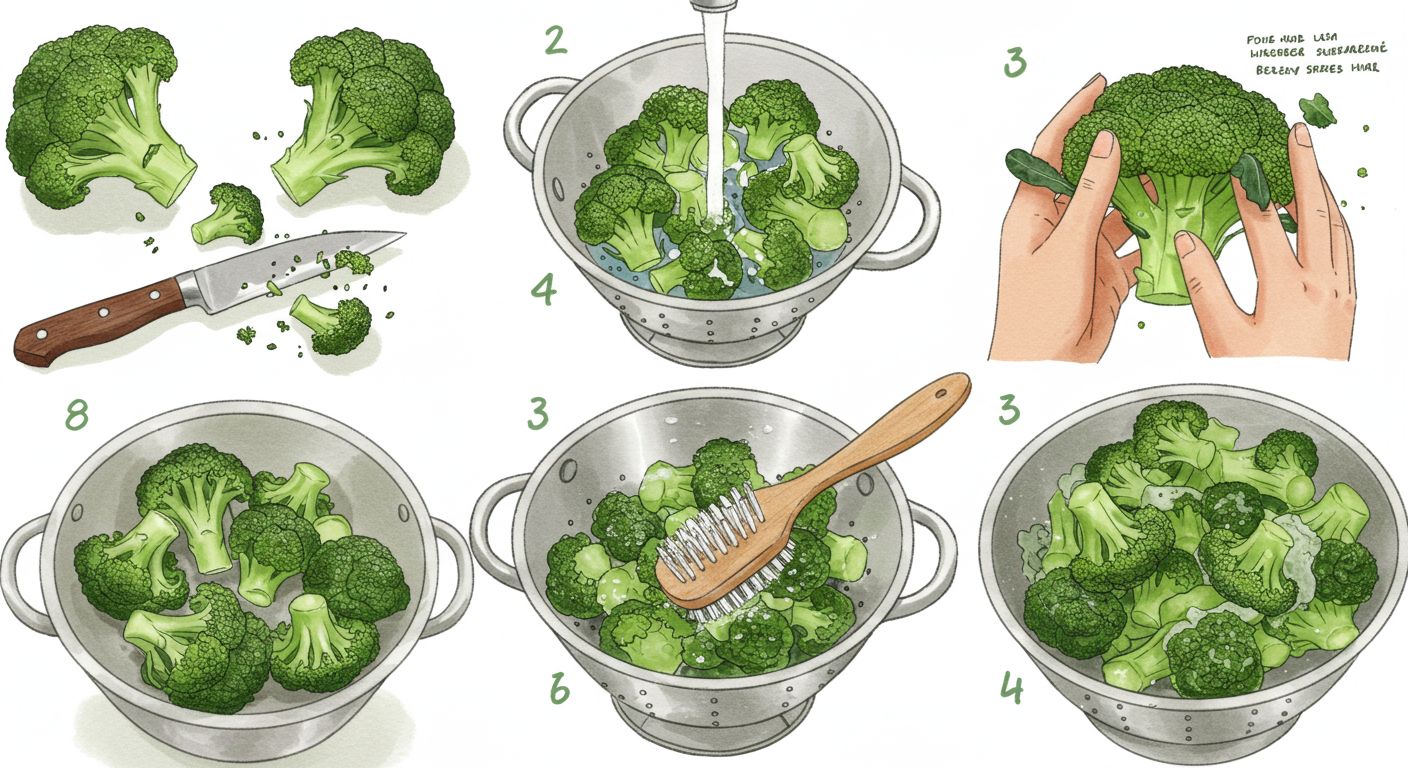 브로콜리 제대로 씻는 법, 식초 한 방울로 끝내는 3단계 완벽 세척!
