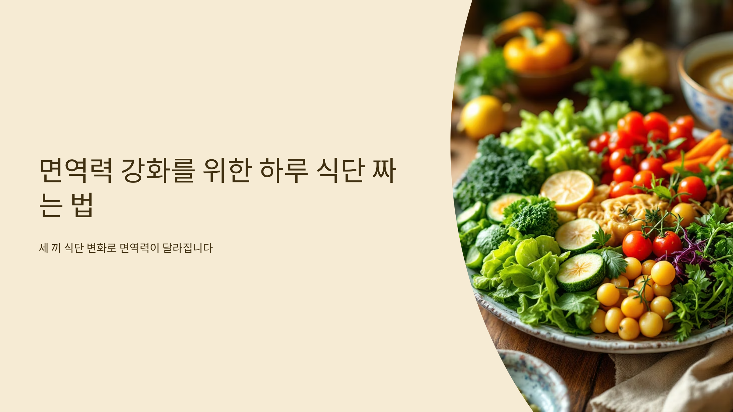 면역력 강화를 위한 하루 식단