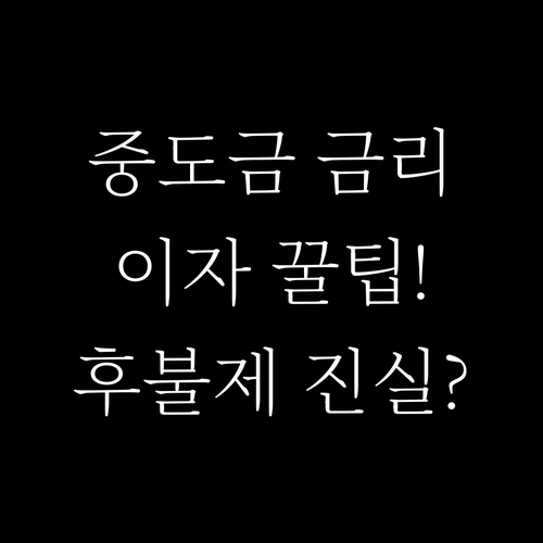 주택 중도금대출 금리 종류별 특징과 ..