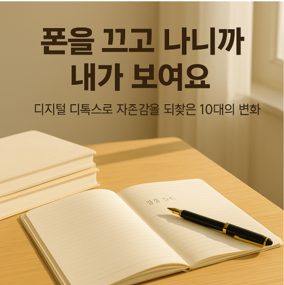 폰을 끄고 나니까 내가 보여요 – 디지털 디톡스로 자존감을 되찾은 10대의 변화