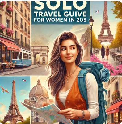 20대 여성을 유럽 여행 사진