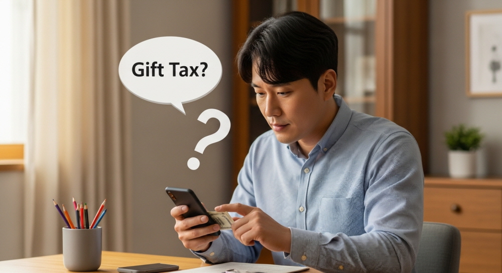 1000만원 계좌이체 증여세