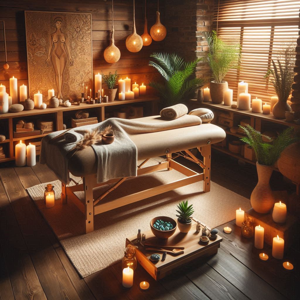 피부,체형관리 샵 배경