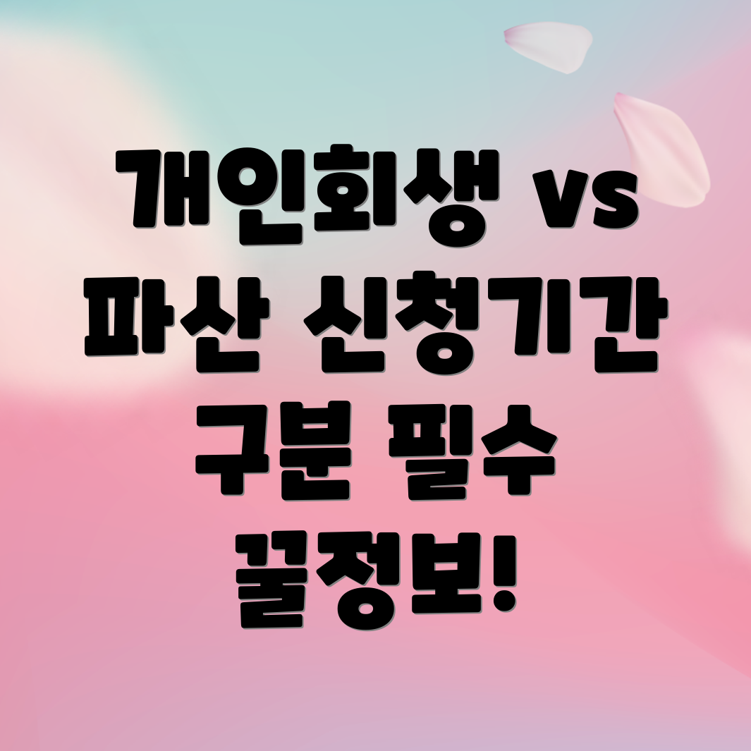 개인회생과 파산 신청