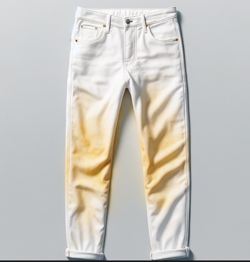 흰색 면바지 황변 제거