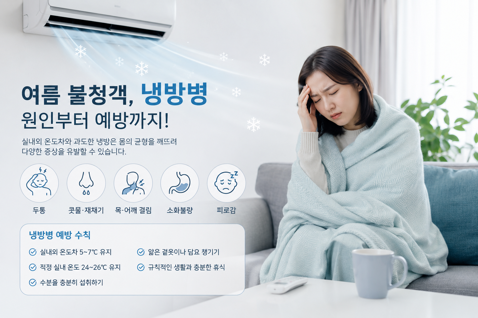 냉방병, 여름철질환, 냉방병증상. 에어컨냉방병, 에어컨질환,냉방병증상, 냉방병치료, 냉방병예방방법, 냉방병예방, 에어컨온도