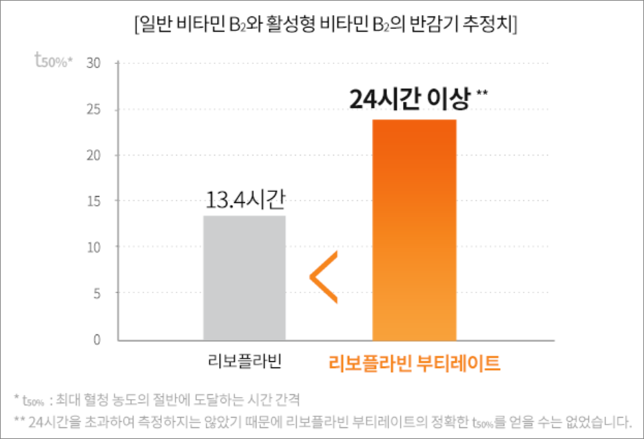 리보플라빈 부티레이트 반감기
