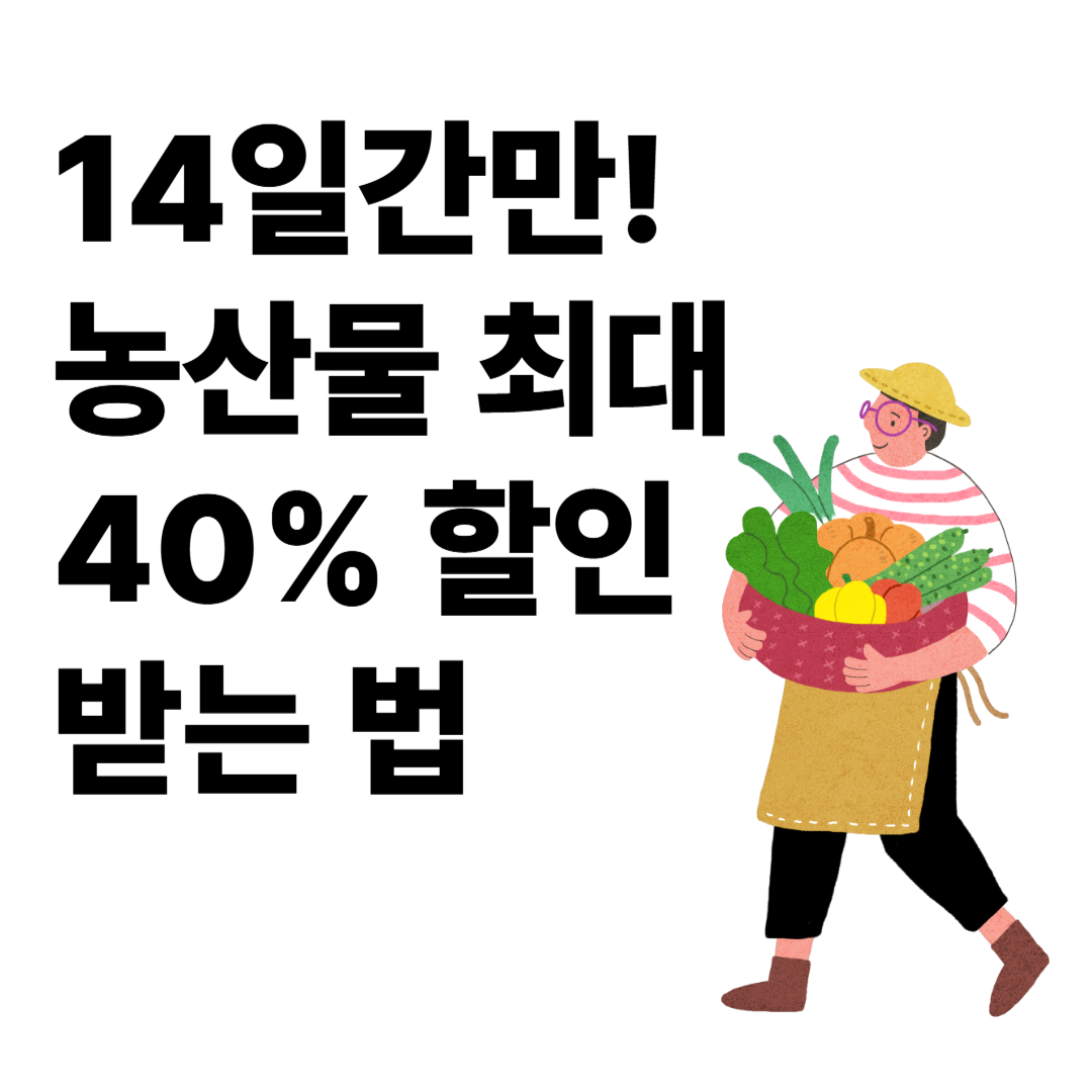 농산물 최대 40% 할인! 2025 밥상물가 안정 지원정책 총정리