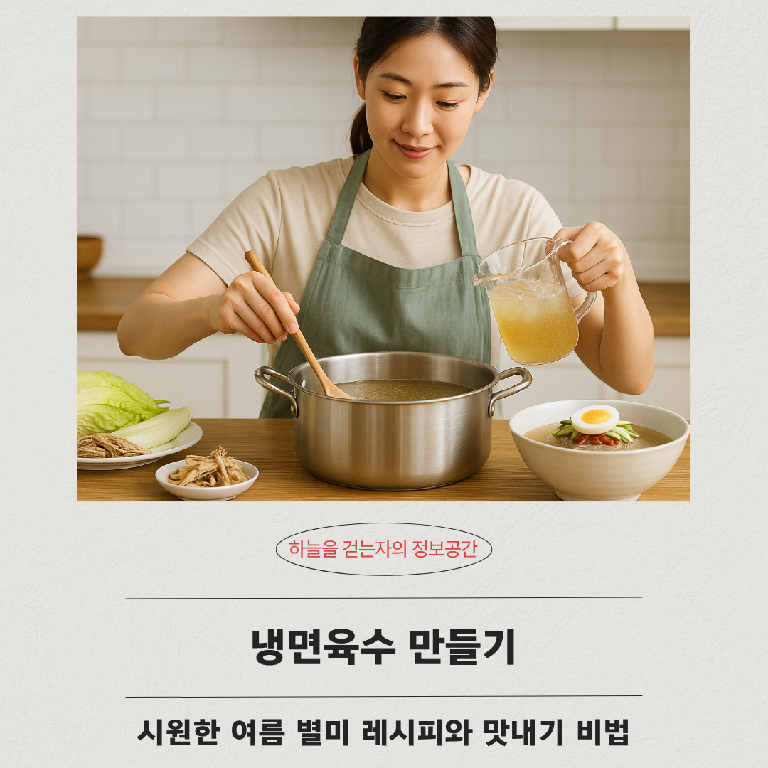 냉면육수 만들기 시원한 여름 별미 레시피와 맛내기 비법