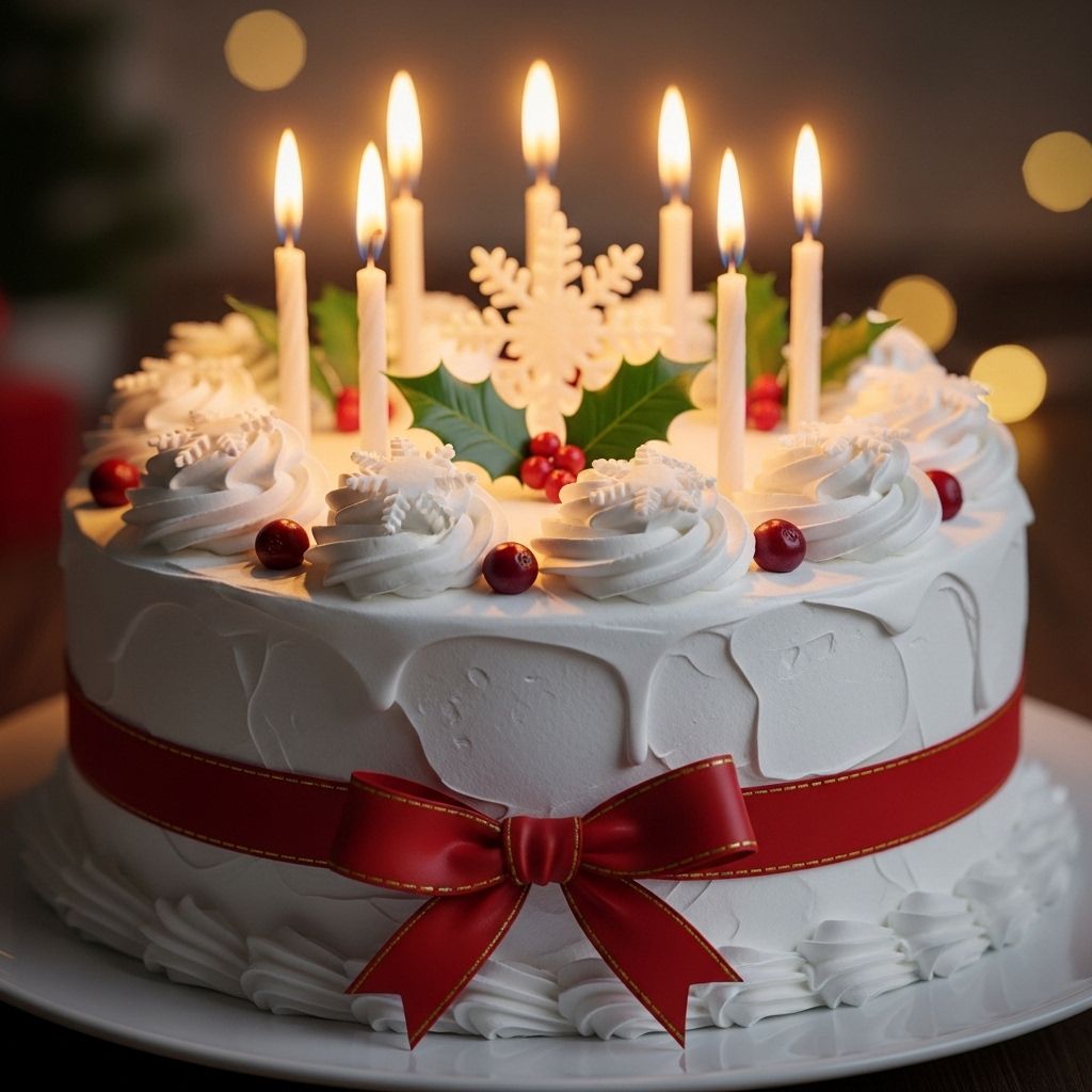 서울윈터페스타 청계천&amp;#44; 촛불 켠 크리스마스 케이크