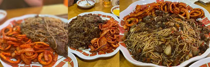 오징어볶음 쟁반짜장