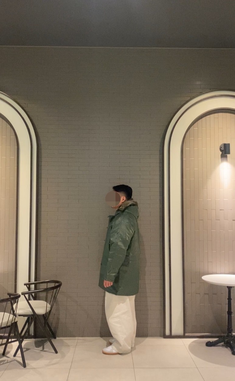 데일리룩(2024. 3. 10.)로스코 ROTHCO N-3B 스노클 패딩 파카 M65 패딩 밀리터리 패딩, 무신사스탠다드 무신사 데님 와이드 벌룬 팬츠, 푸마 아미 트레이너 뮬