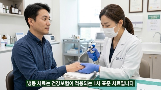 사마귀 냉동치료 전기소작 피부과 시술 과정 상세 설명 이미지