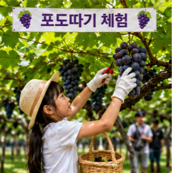 영동 포도축제 먹거리와 농특산물 판매