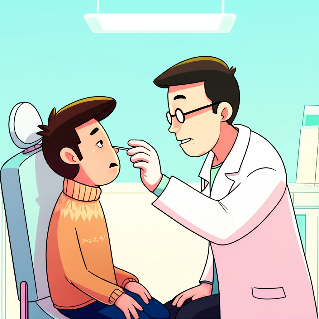 독감 검사 결과 확인 후 회사 병가 ..