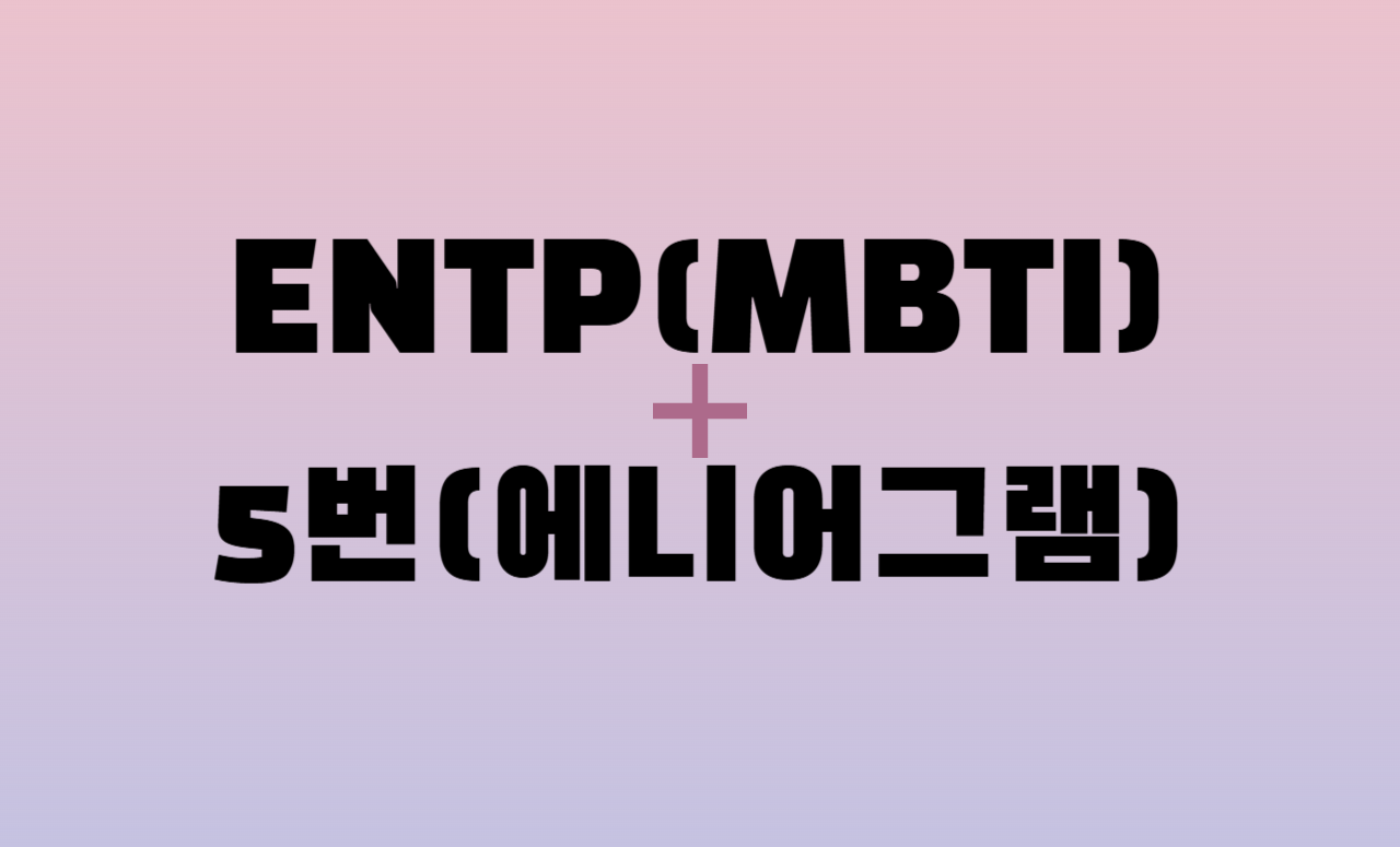 ENTP + 에니어그램 5번 유형 조합