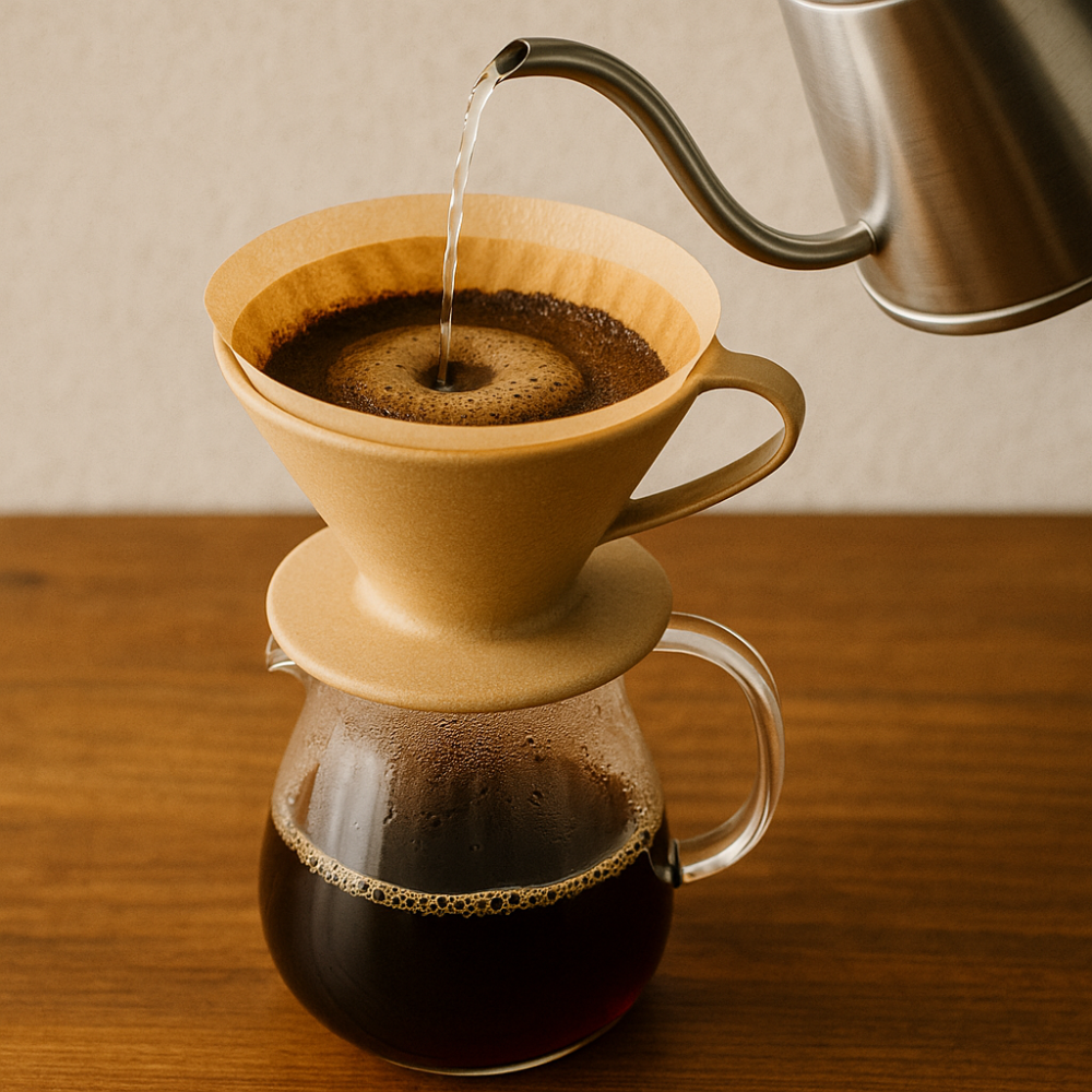 [드립 커피 추출 장면]