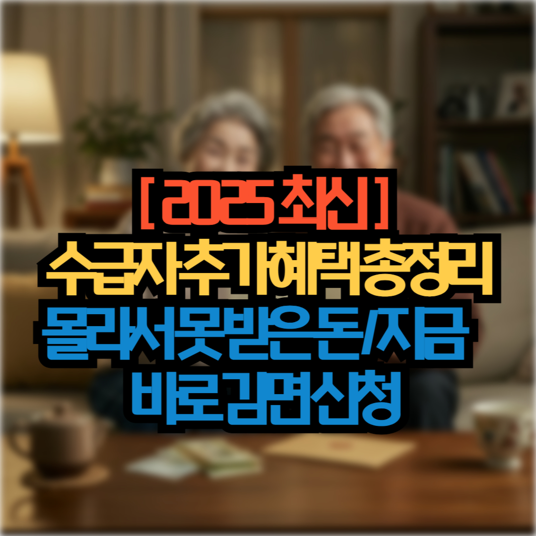 기초생활수급자 추가 혜택받기