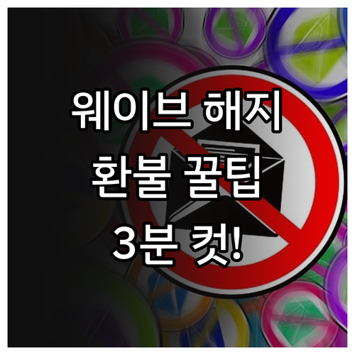 웨이브 이용권 해지 및 환불 규정 고..