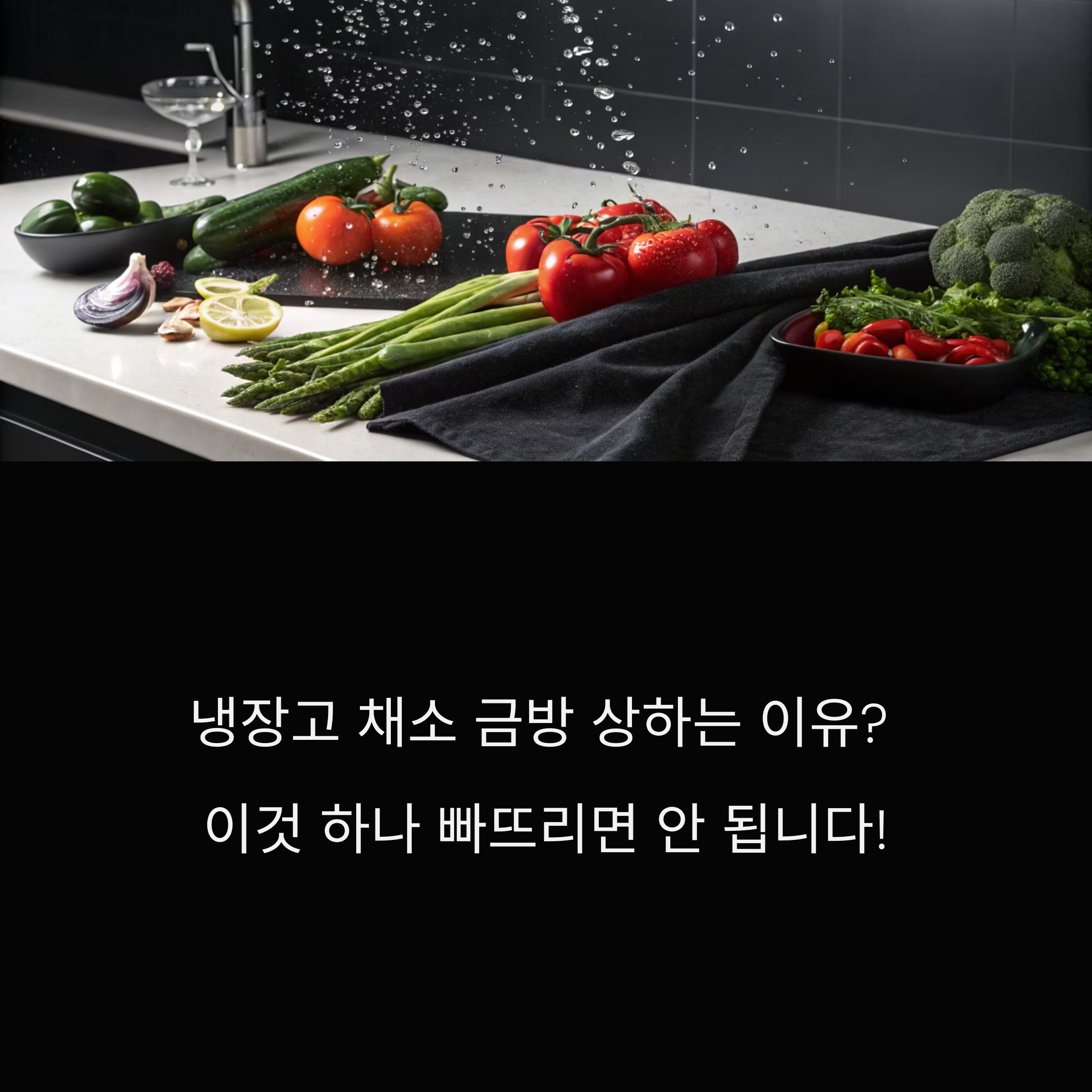 냉장고에 채소 넣기 전, 이 한 가지 안 하면 다 썩습니다!
