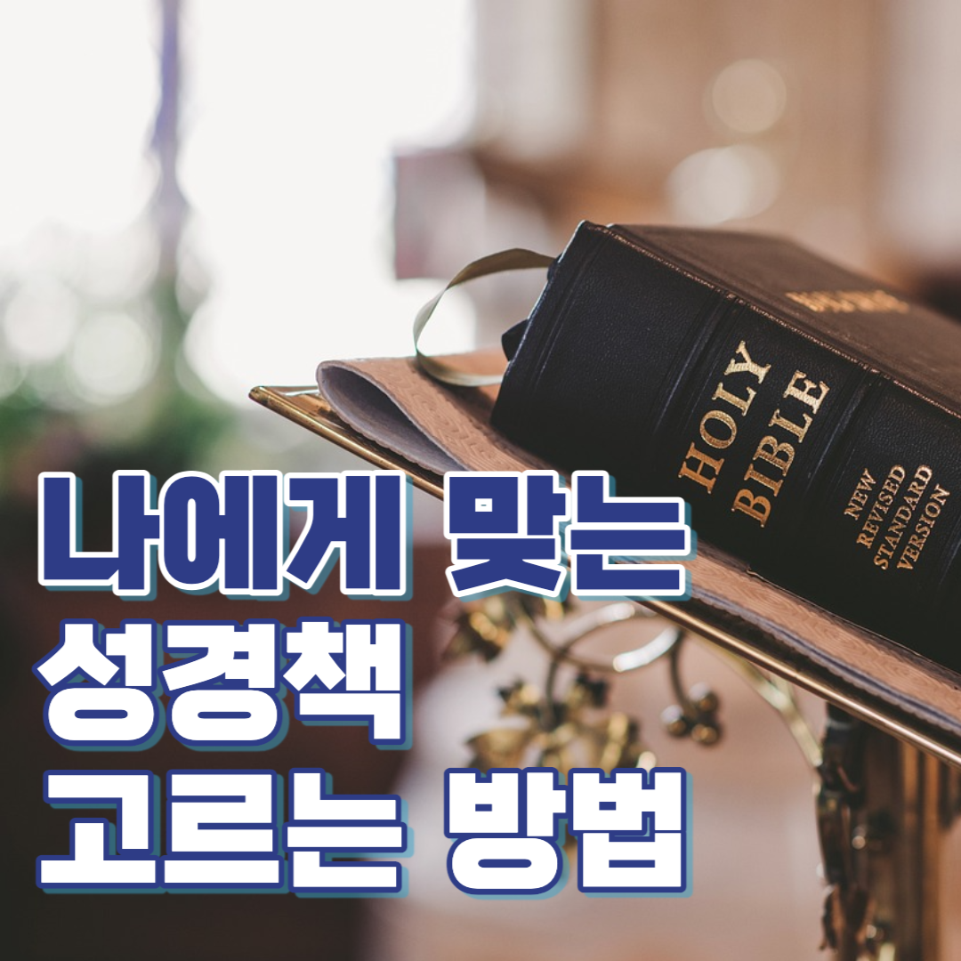 성경책 고르는 방법